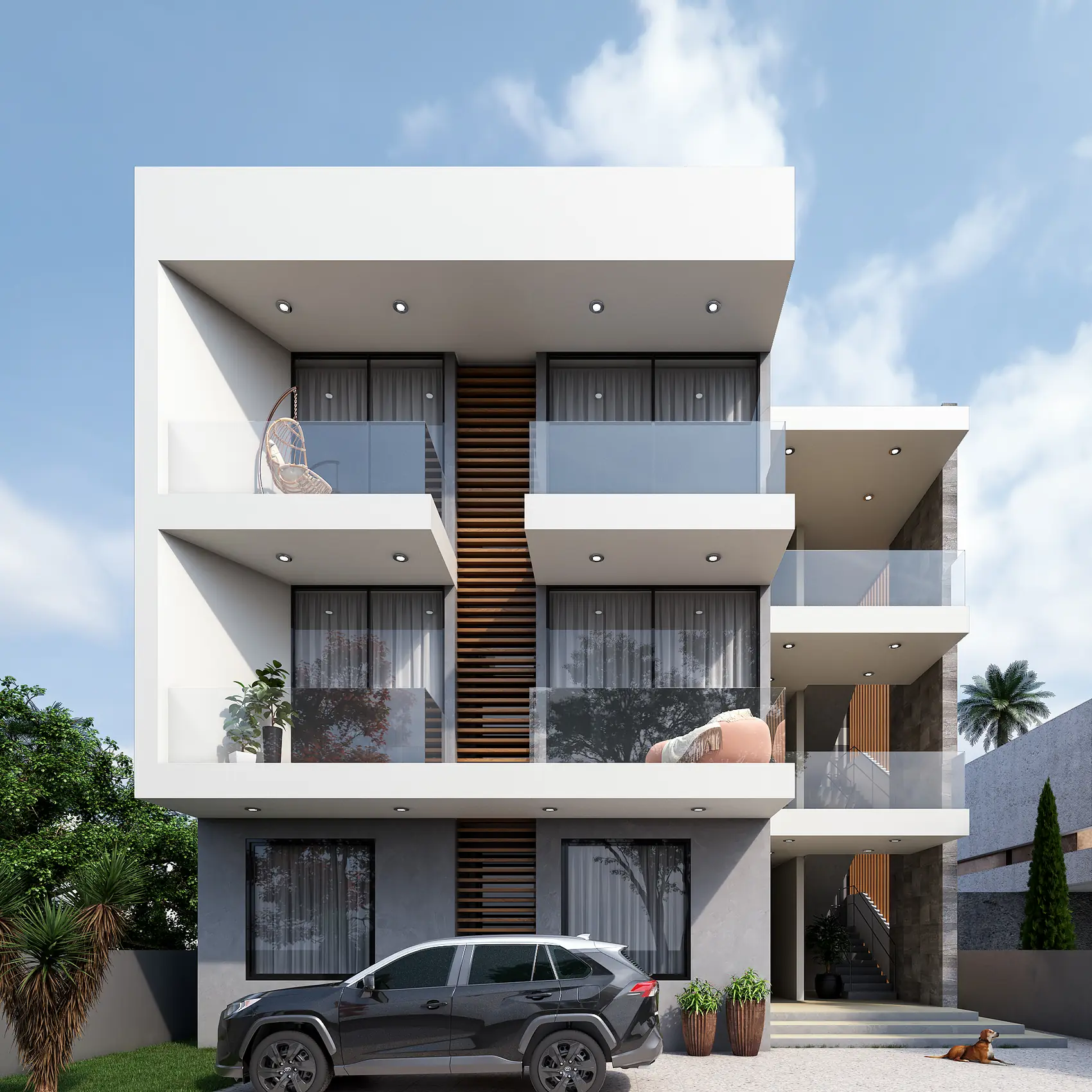 Allenian House, Private residence — view