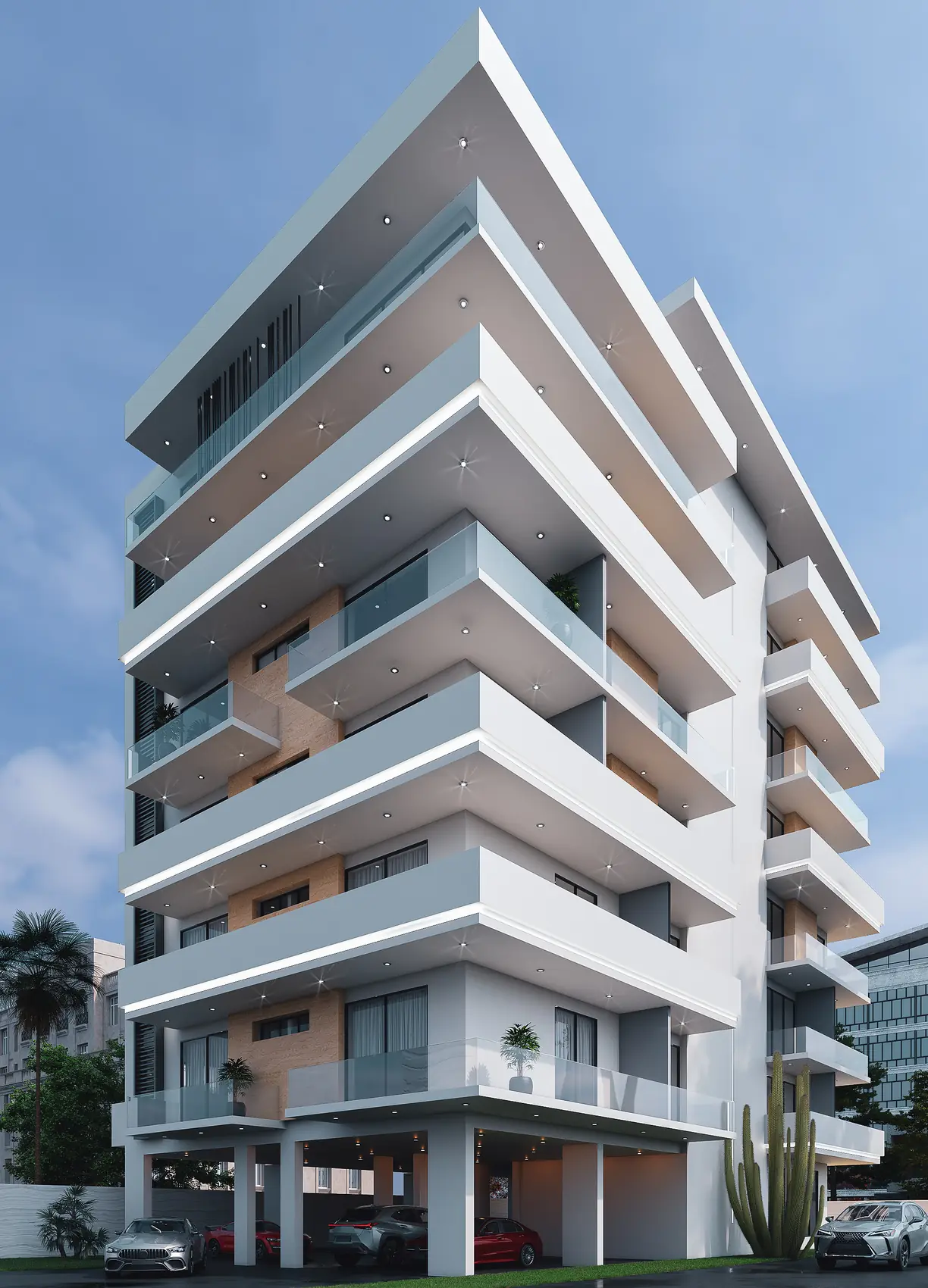 Blade Tower, Apartments — side elevation