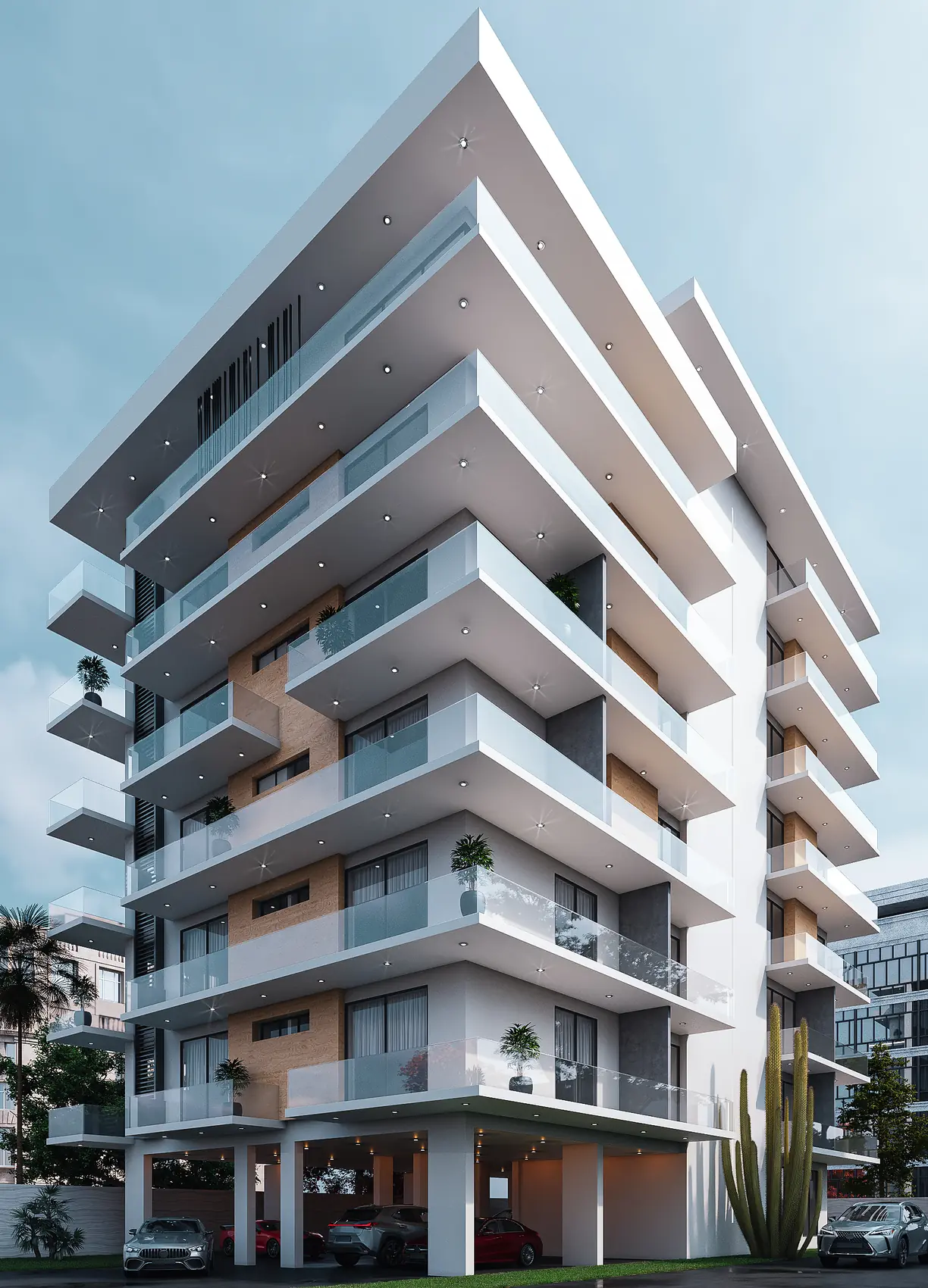 Blade Tower, Apartments — side elevation