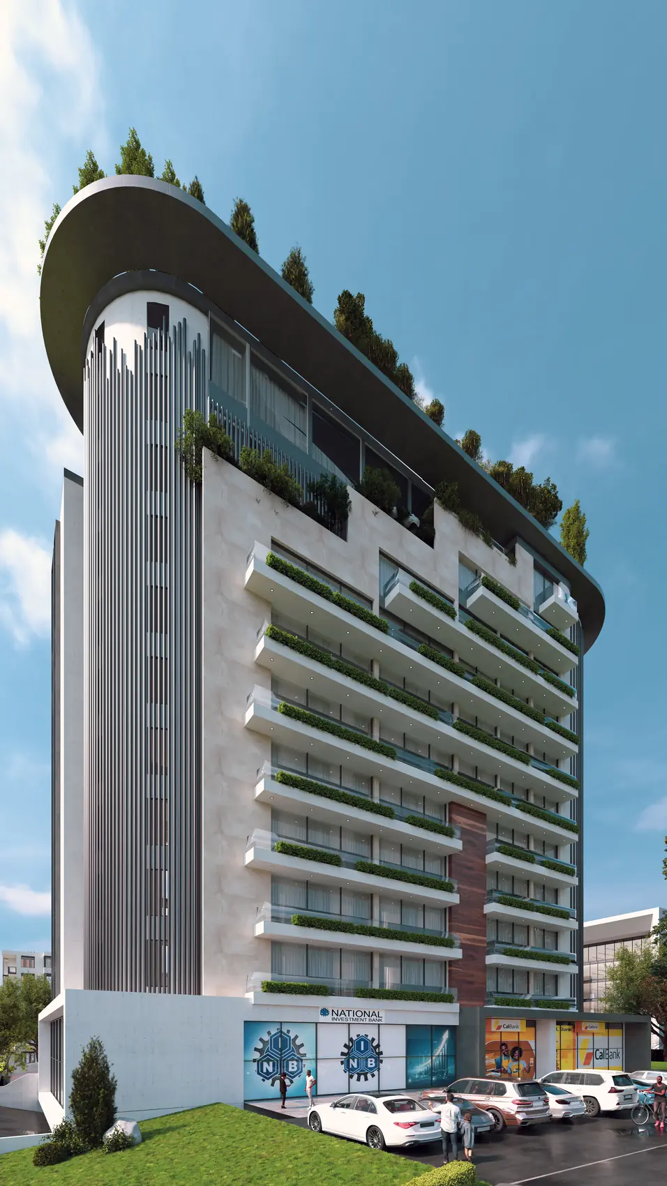 Cinnamon Tower, Mixed use tower in Kumasi Airport City — view
