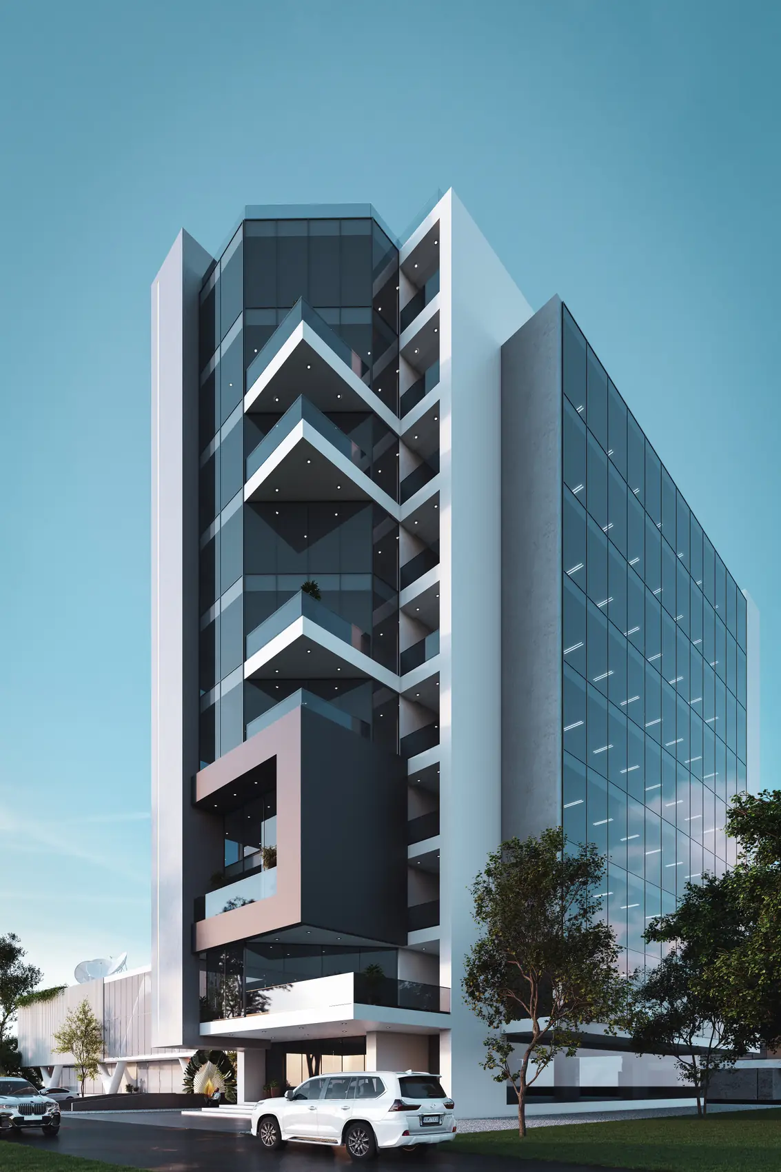 Cinnamon Tower, Mixed use tower in Kumasi Airport City — view