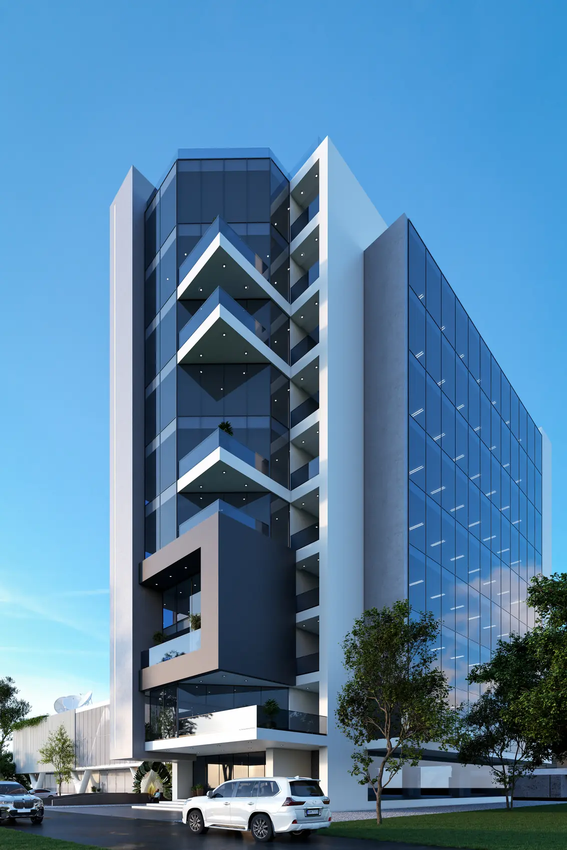 Cinnamon Tower, Mixed use tower in Kumasi Airport City — view