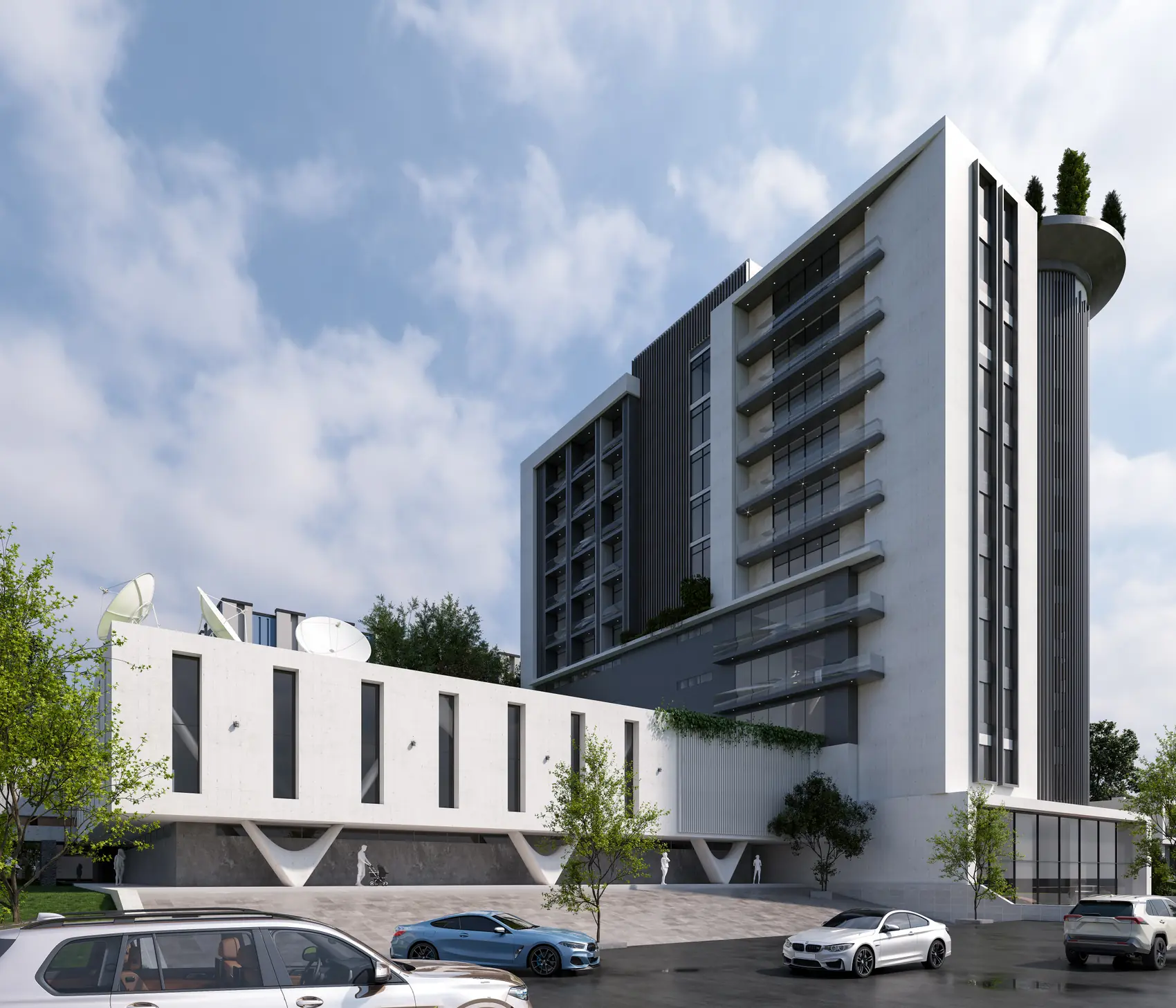 Cinnamon Tower, Mixed use tower in Kumasi Airport City — view