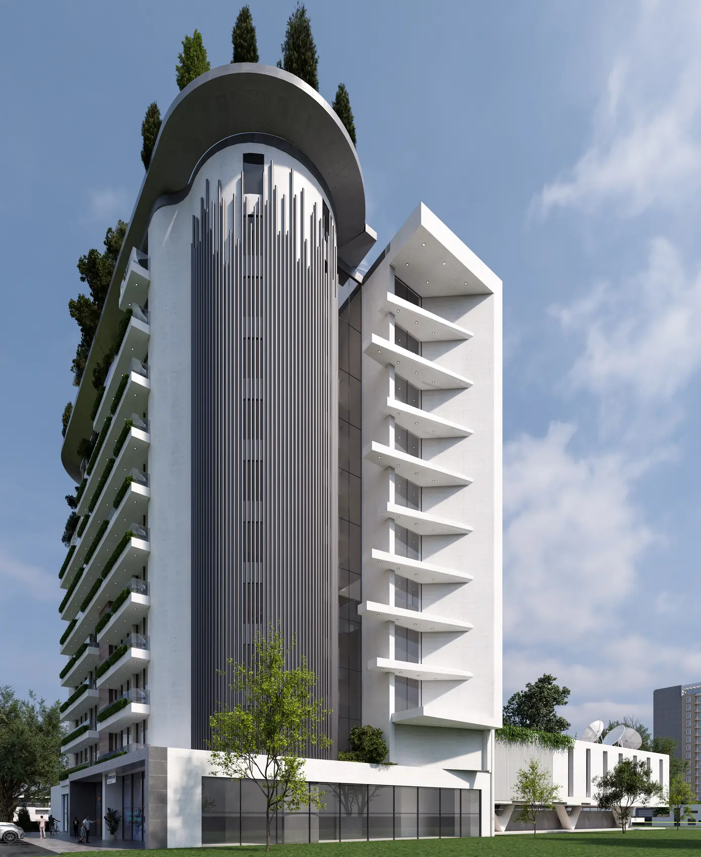 Cinnamon Tower, Mixed use tower in Kumasi Airport City — view