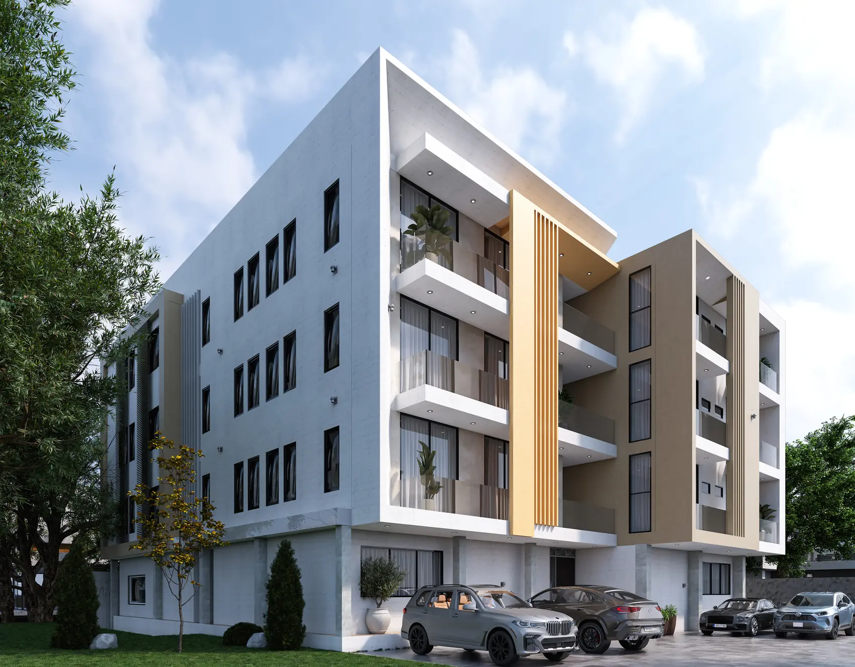 Court Apartments, Apartments, refurbishment — view