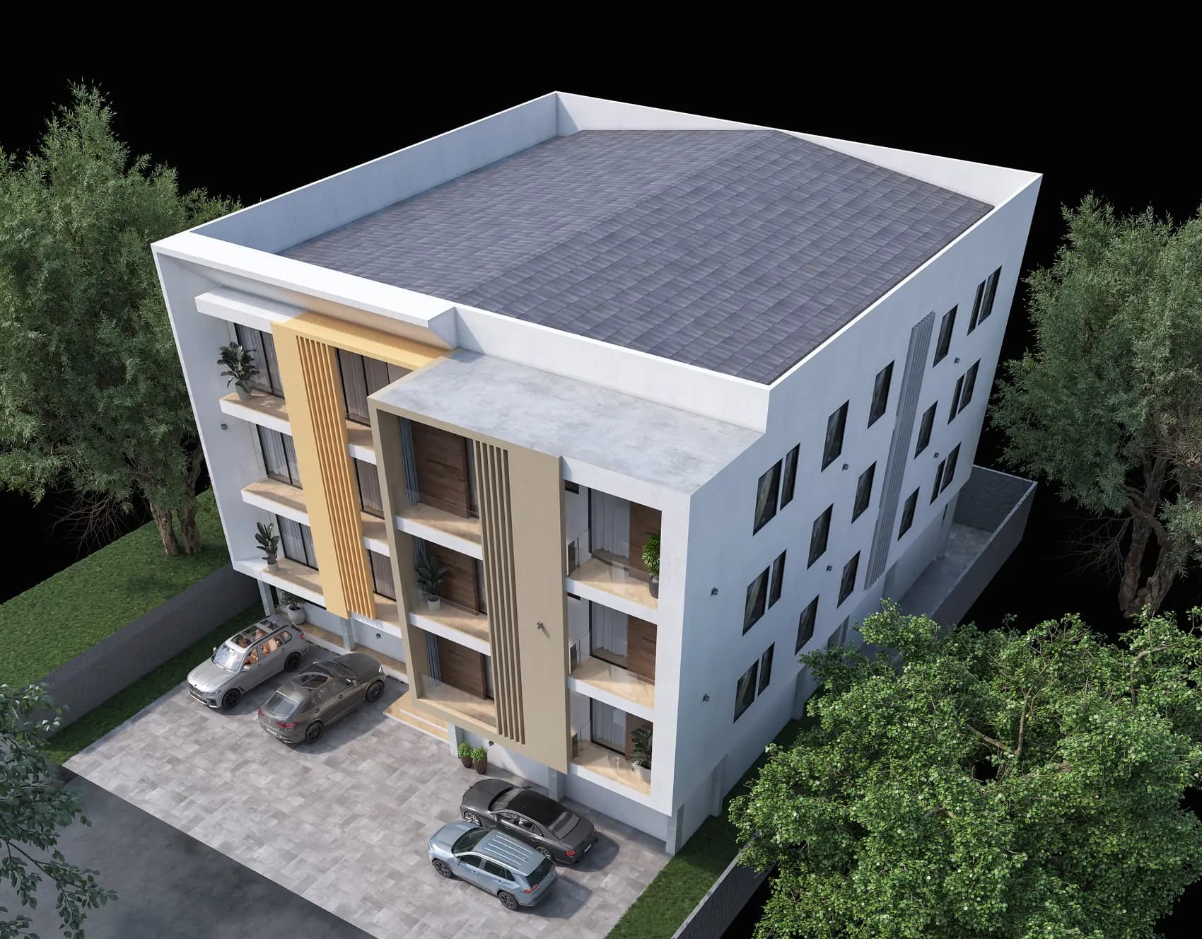 Court Apartments, Apartments, refurbishment — view