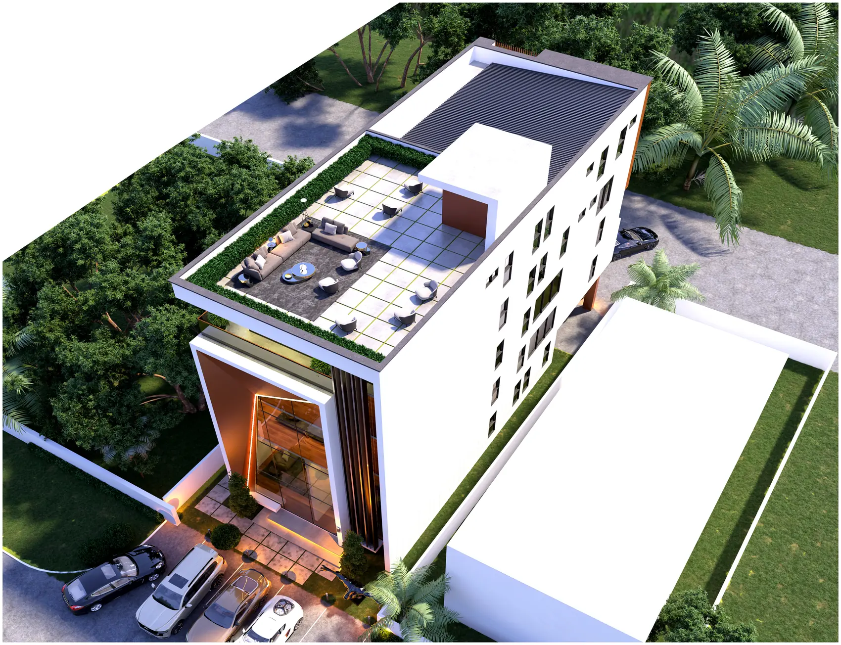 EV Pavilion, Showroom and mixed use in Accra — view