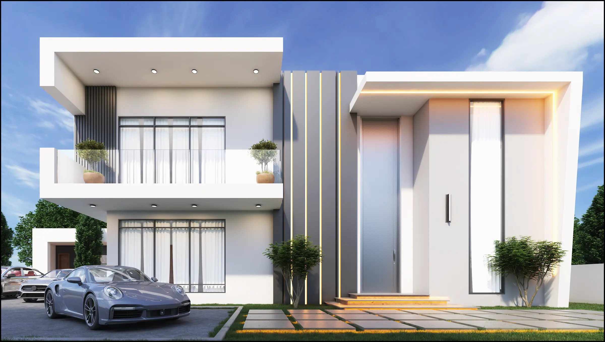 Fluted Screen House, Private residence