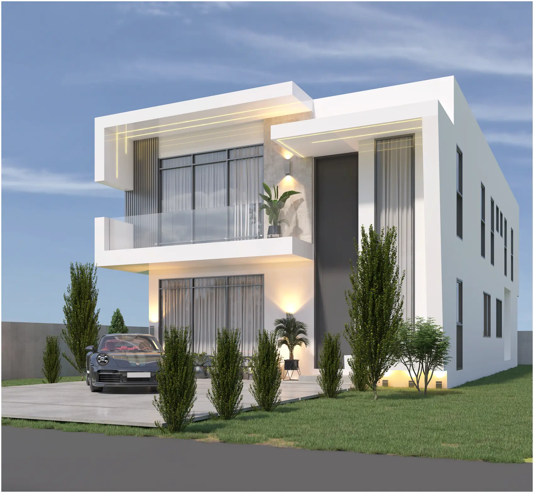 The Frame House, Private residence — view