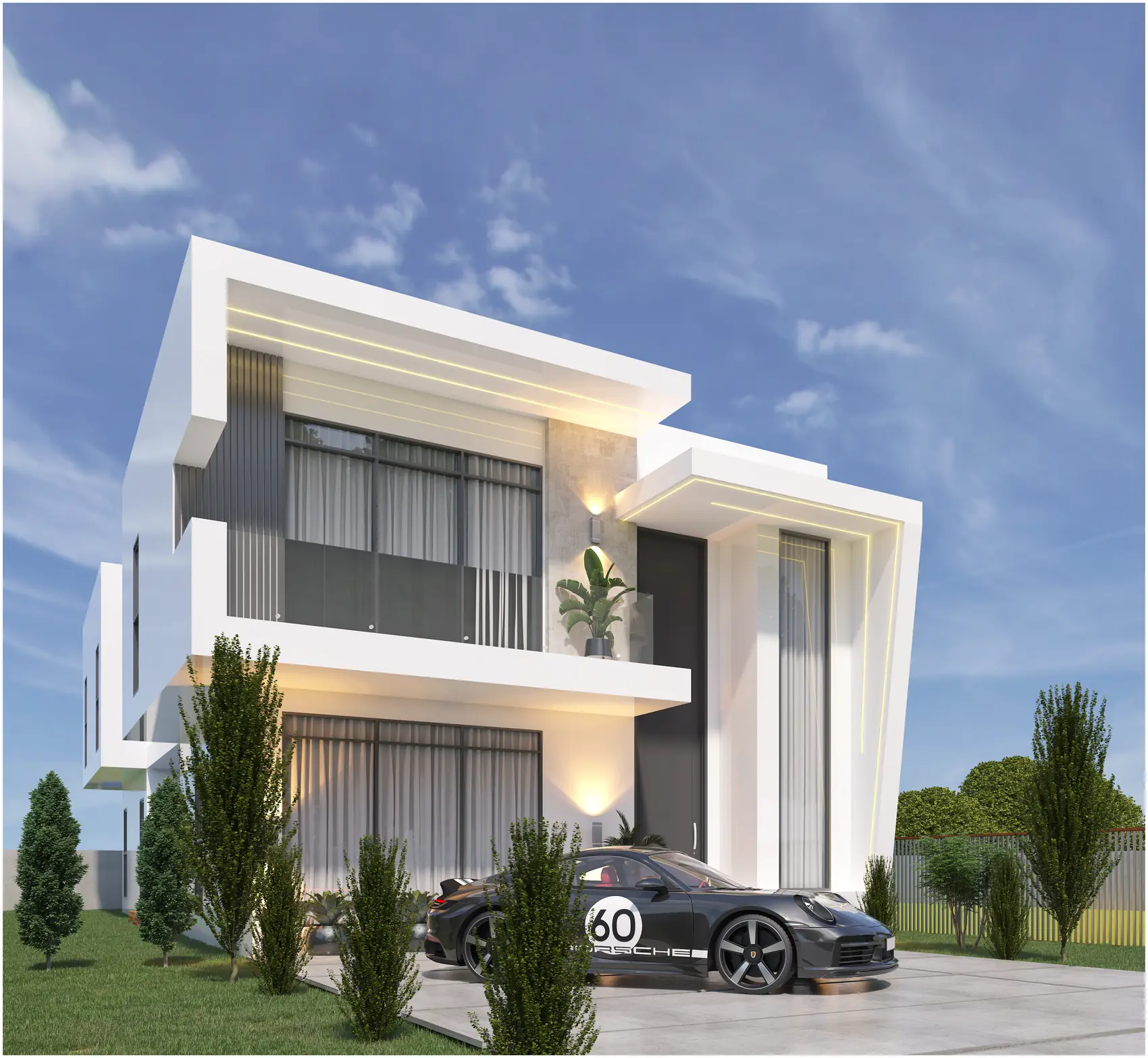 The Frame House, Private residence — view