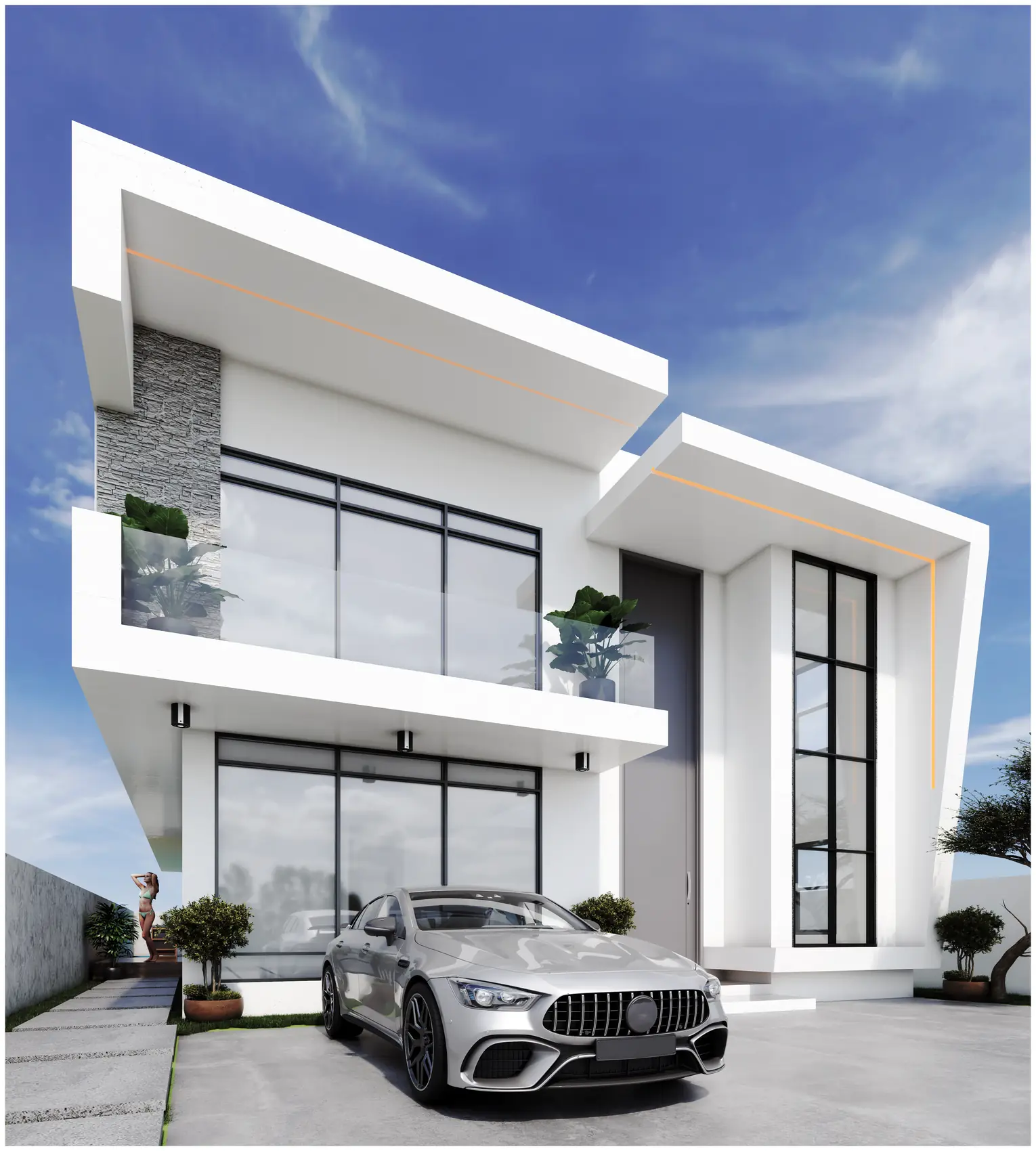 The Frame House, Private residence — view