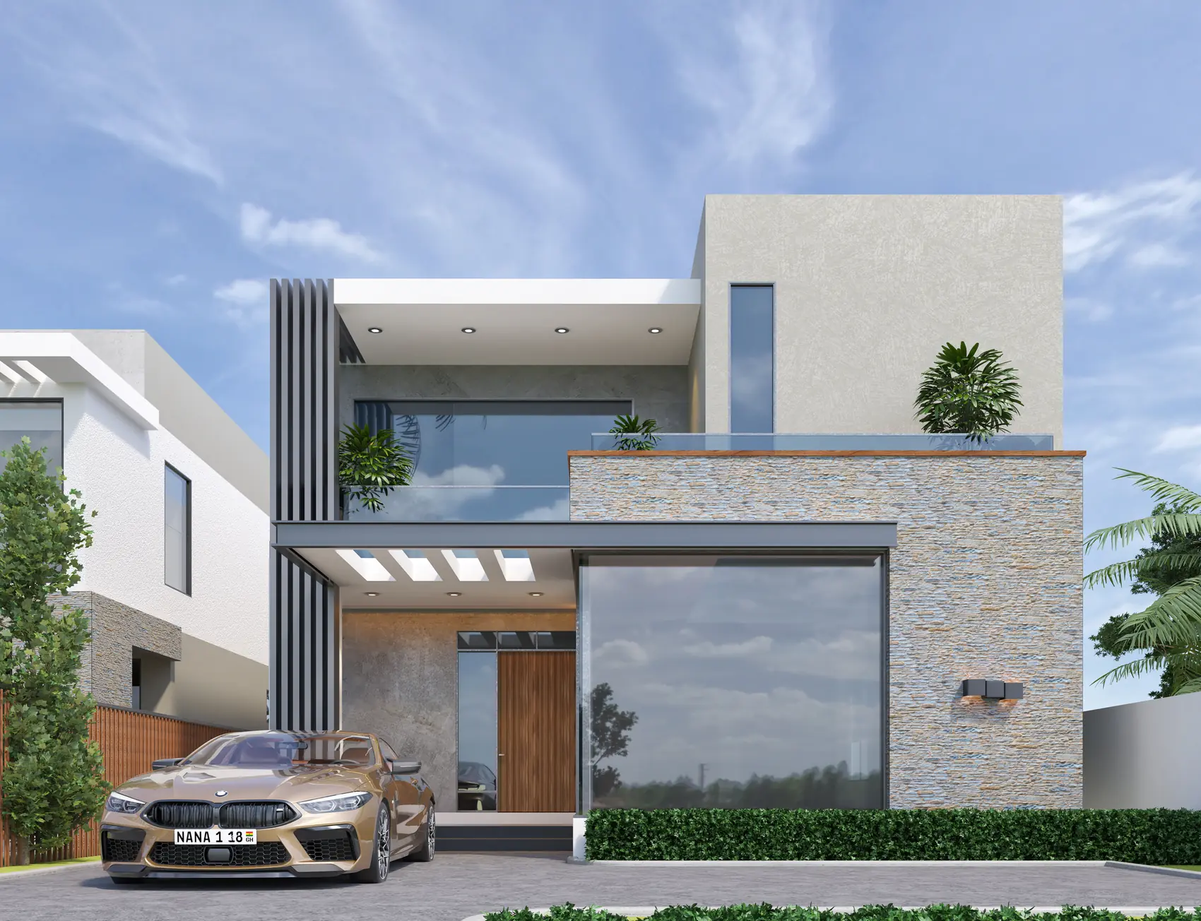 Lakeside Estates, Housing development — side elevation