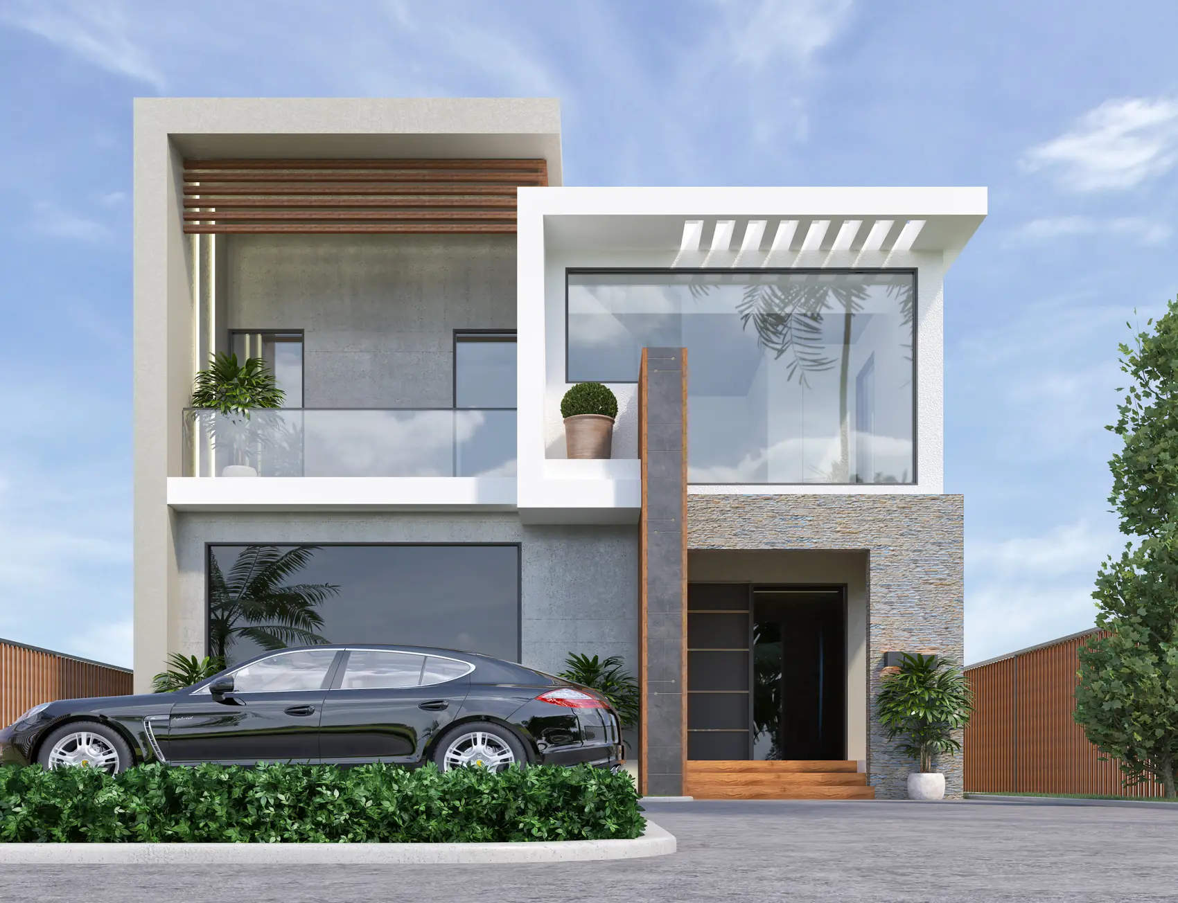 Lakeside Estates, Housing development — side elevation