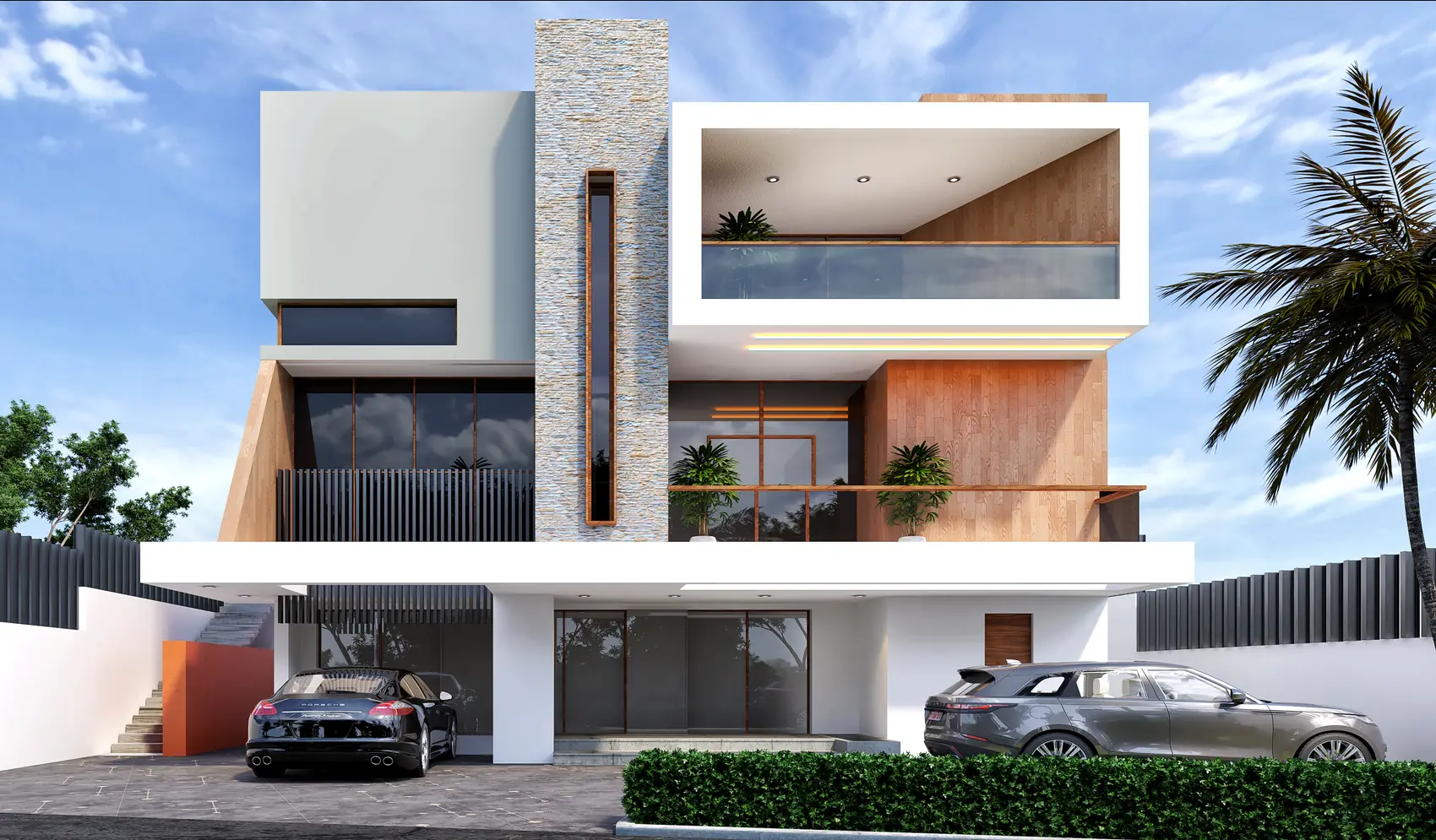 The Loggia House, Private residence in Kwabenya, Accra — view