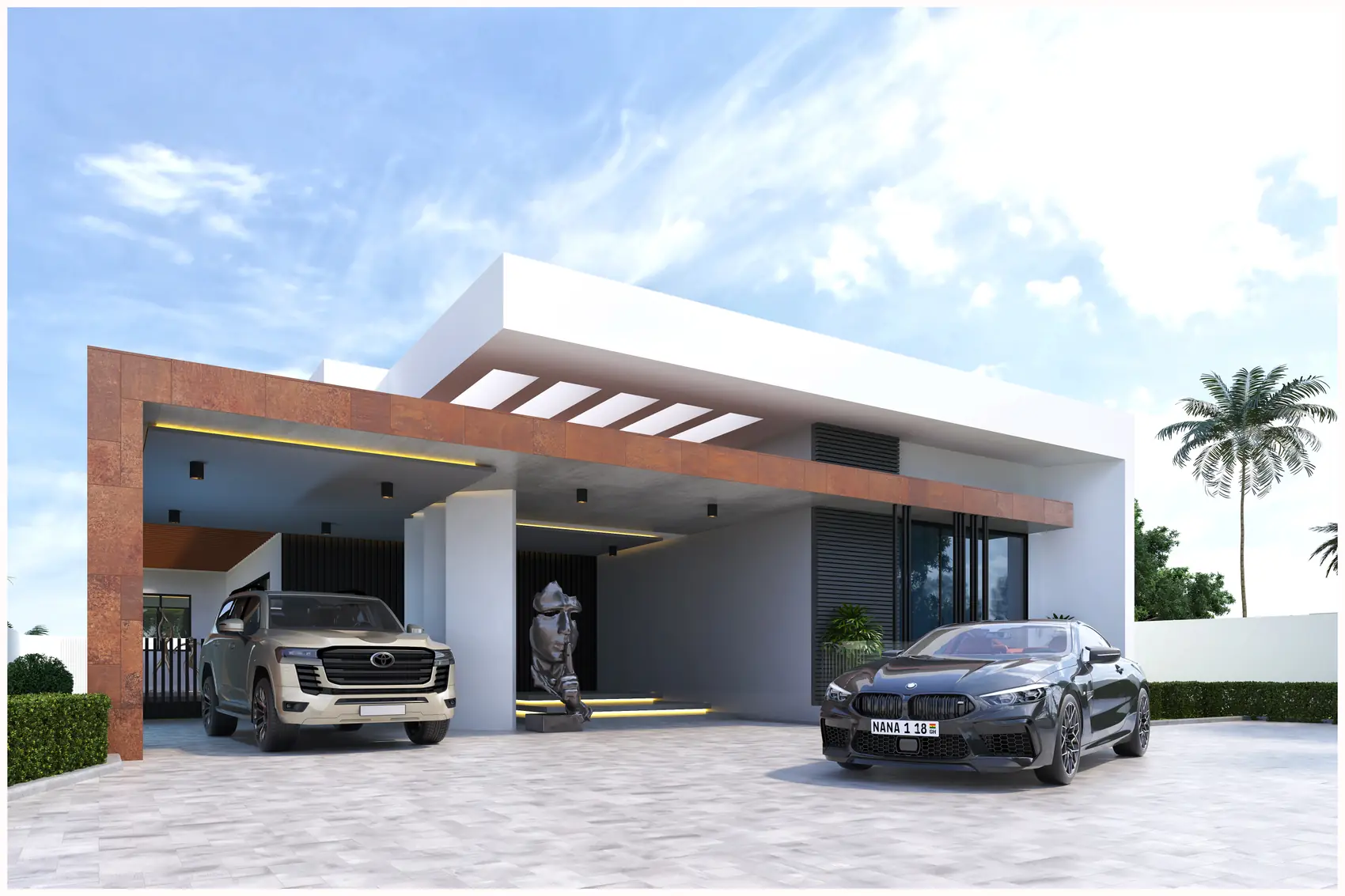 Marble Portal, Private residence in Between Accra and Tema — view