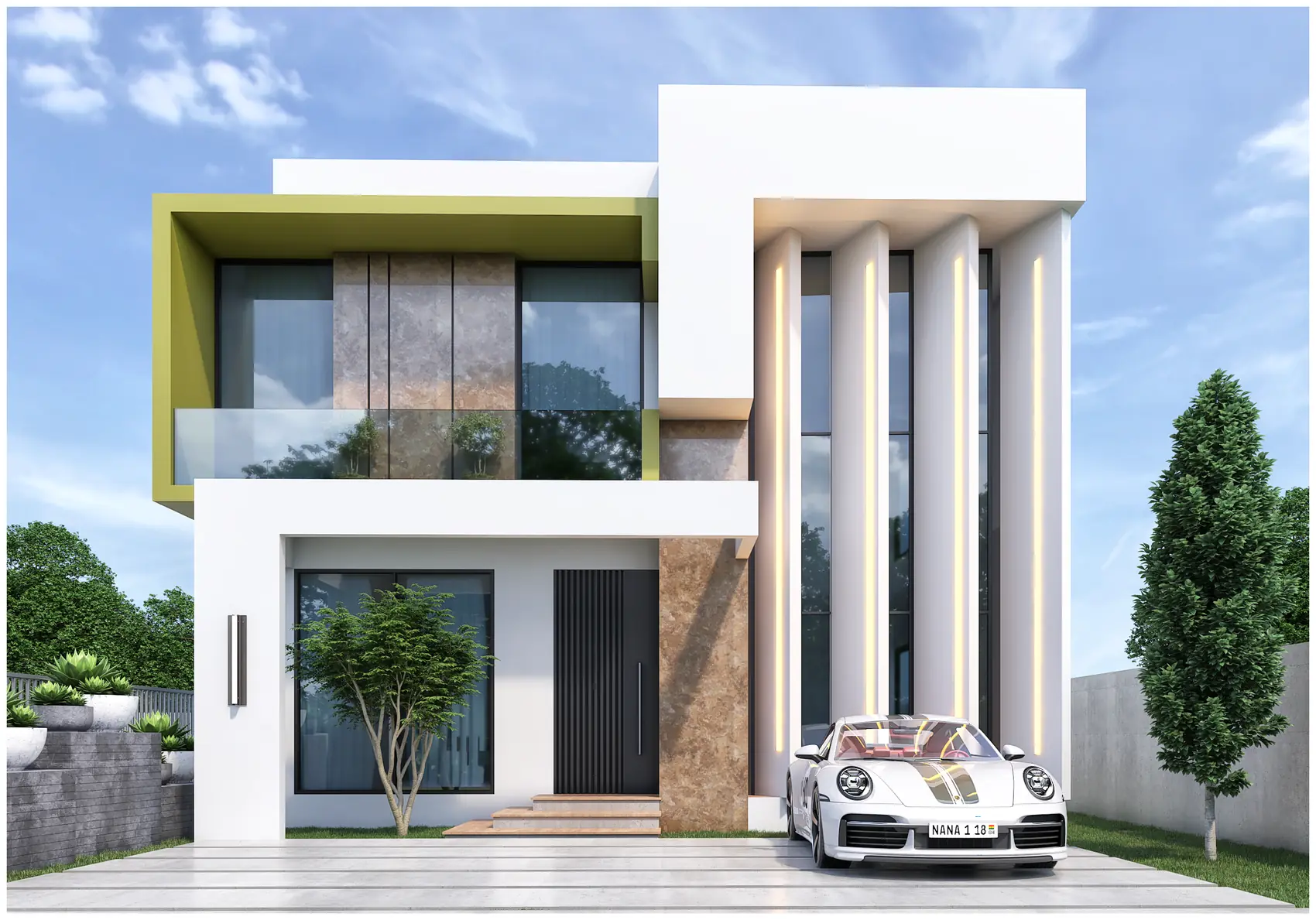 Olive House, Private residence — view