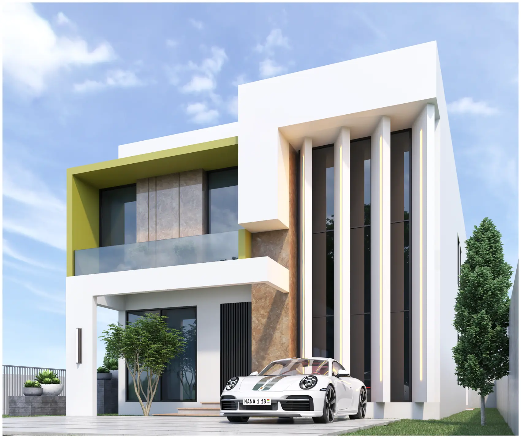 Olive House, Private residence — view