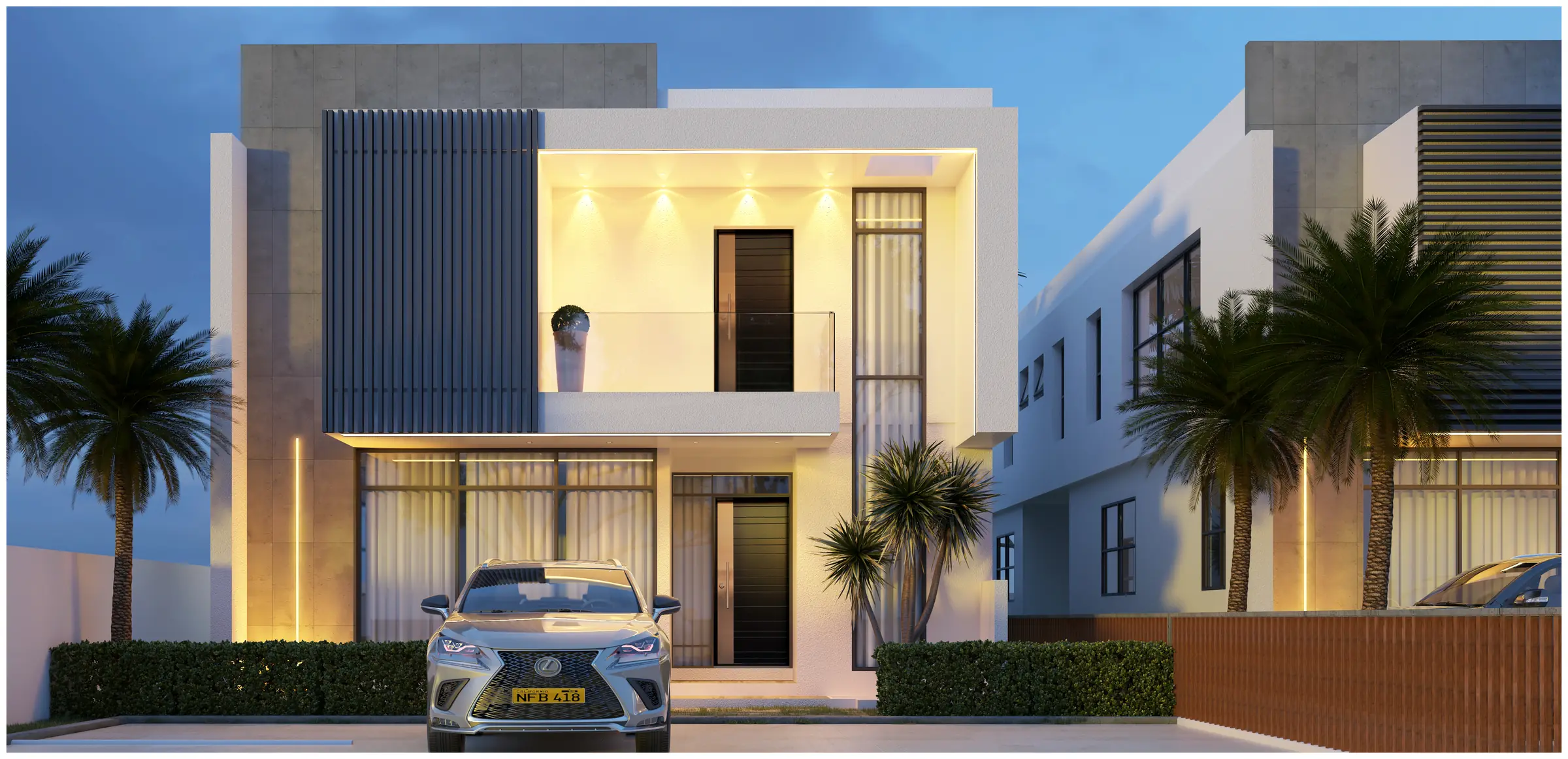 The Paired Villas, Private residences