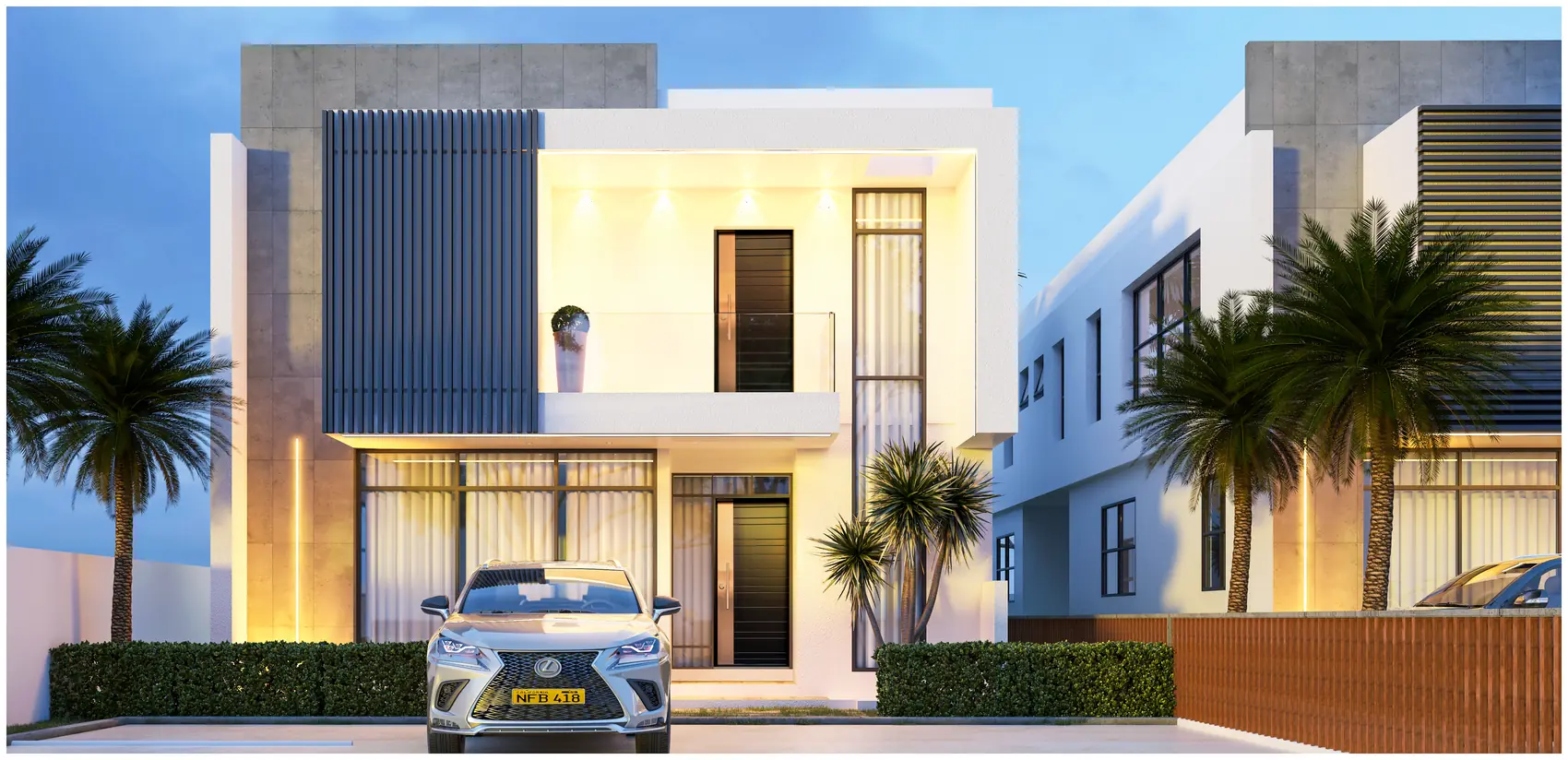 The Paired Villas, Private residences — view