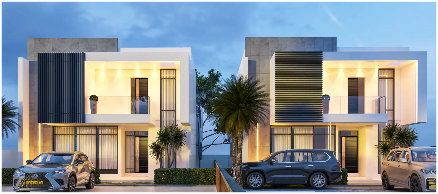 The Paired Villas, Private residences — view
