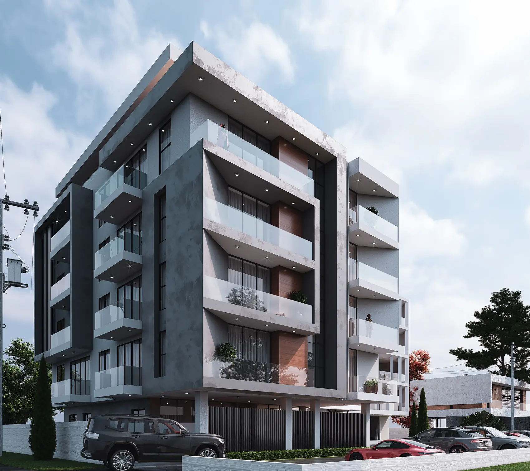 Palm Deck Apartments, Short-stay apartments — side elevation