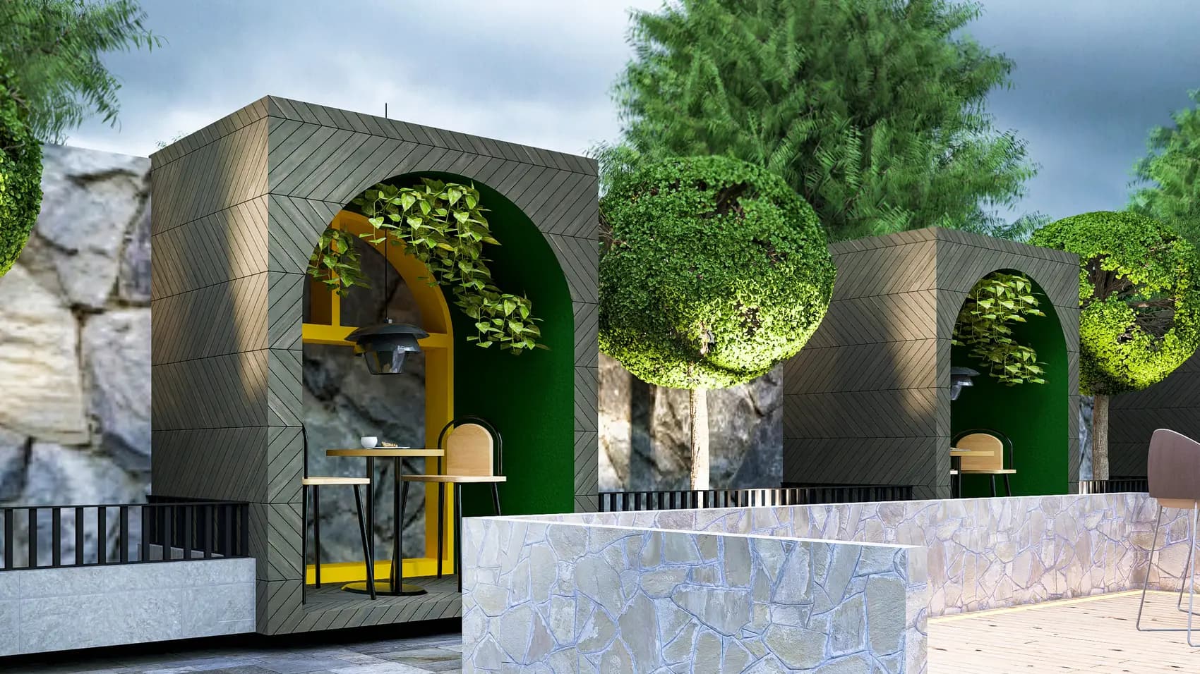 Pepe Gardens, Leisure and hospitality — view