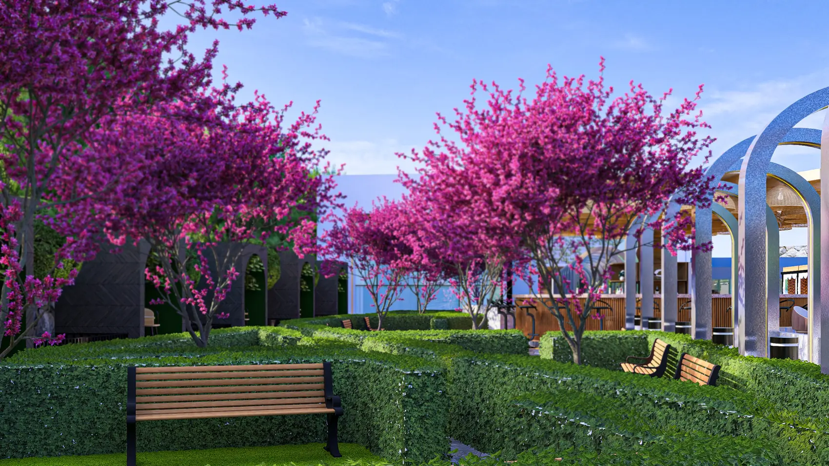 Pepe Gardens, Leisure and hospitality — view