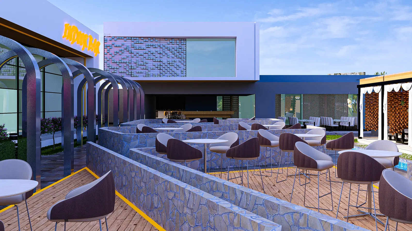 Pepe Gardens, Leisure and hospitality — view