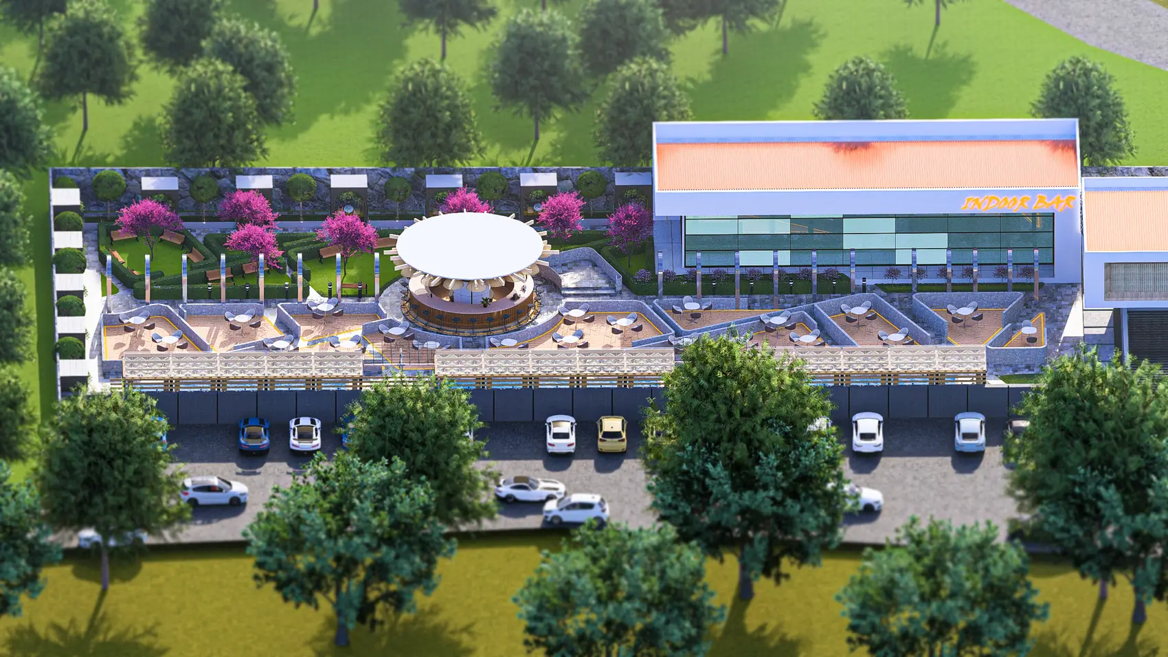 Pepe Gardens, Leisure and hospitality — view
