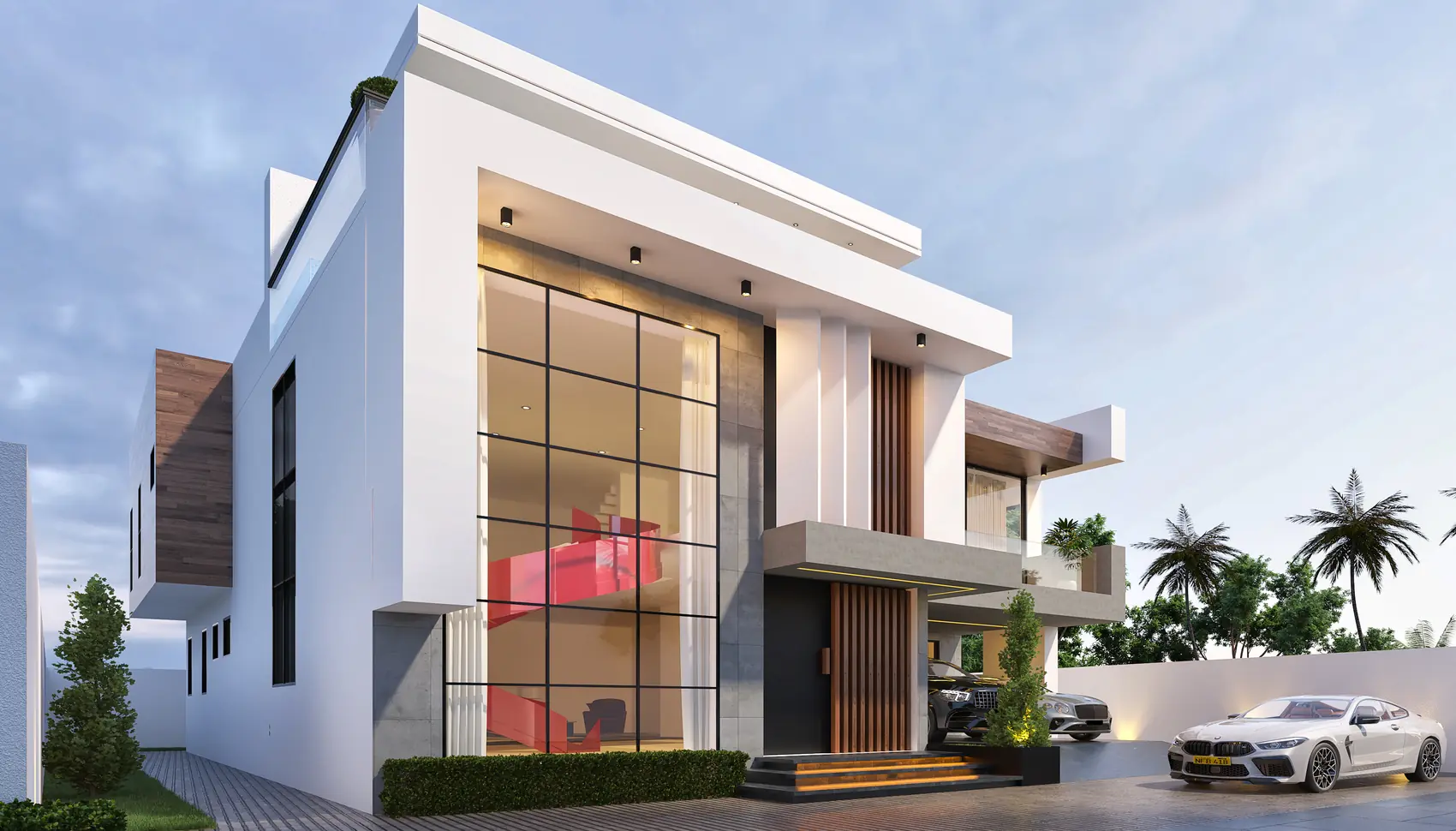 The Red Wall House, Private residence — view