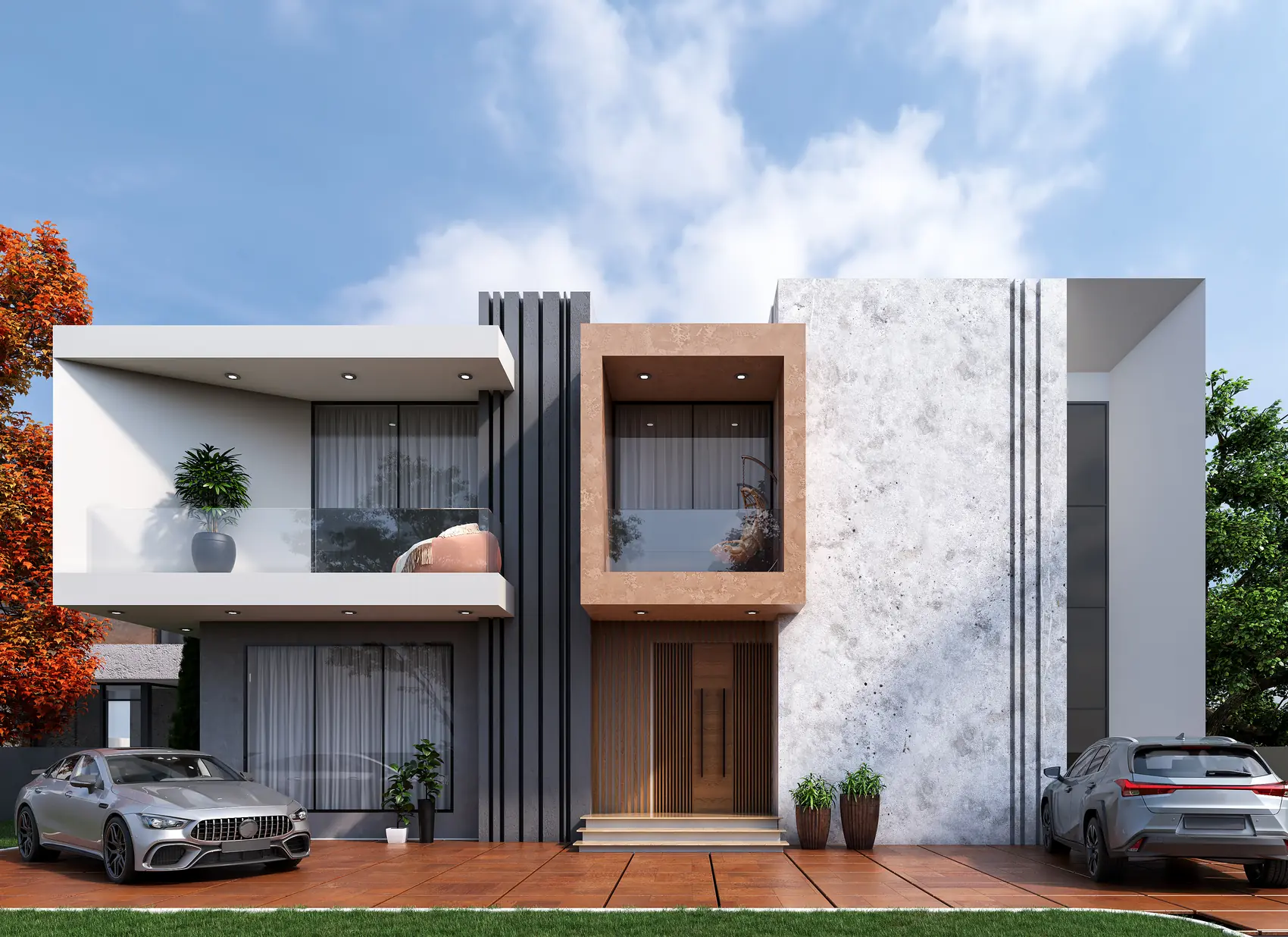 The Ribbed House, Private residence — view