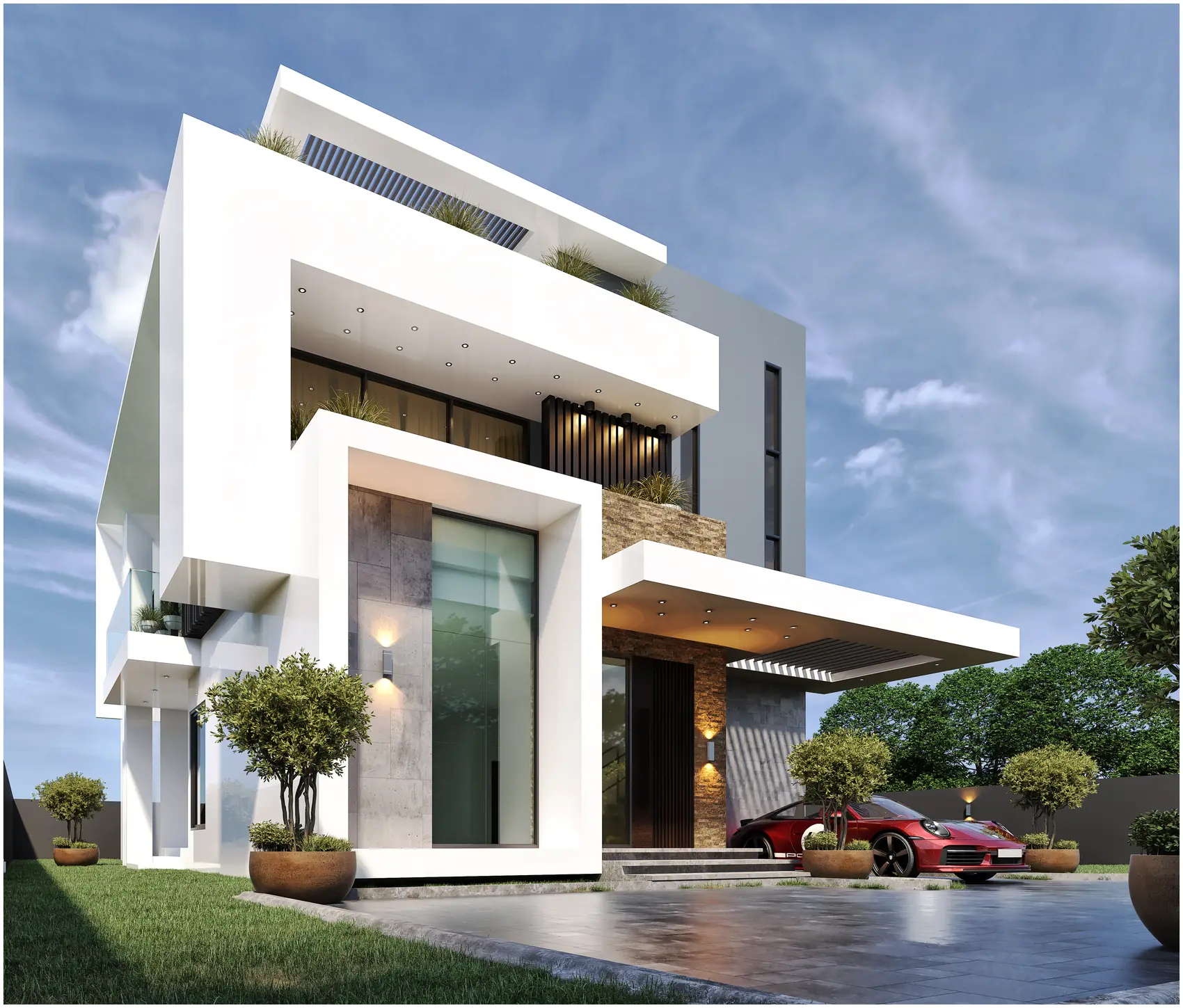 Shifted Planes, Private residence in Dansoman, Accra — view