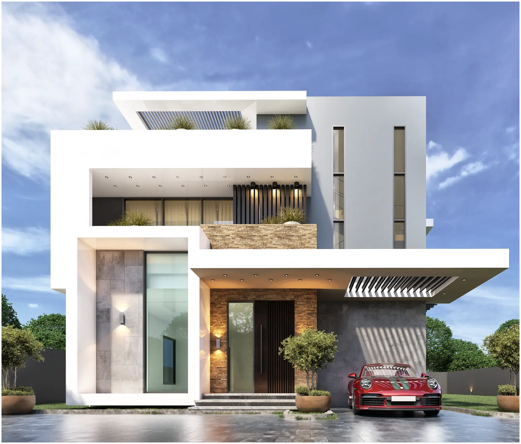 Shifted Planes, Private residence in Dansoman, Accra — view