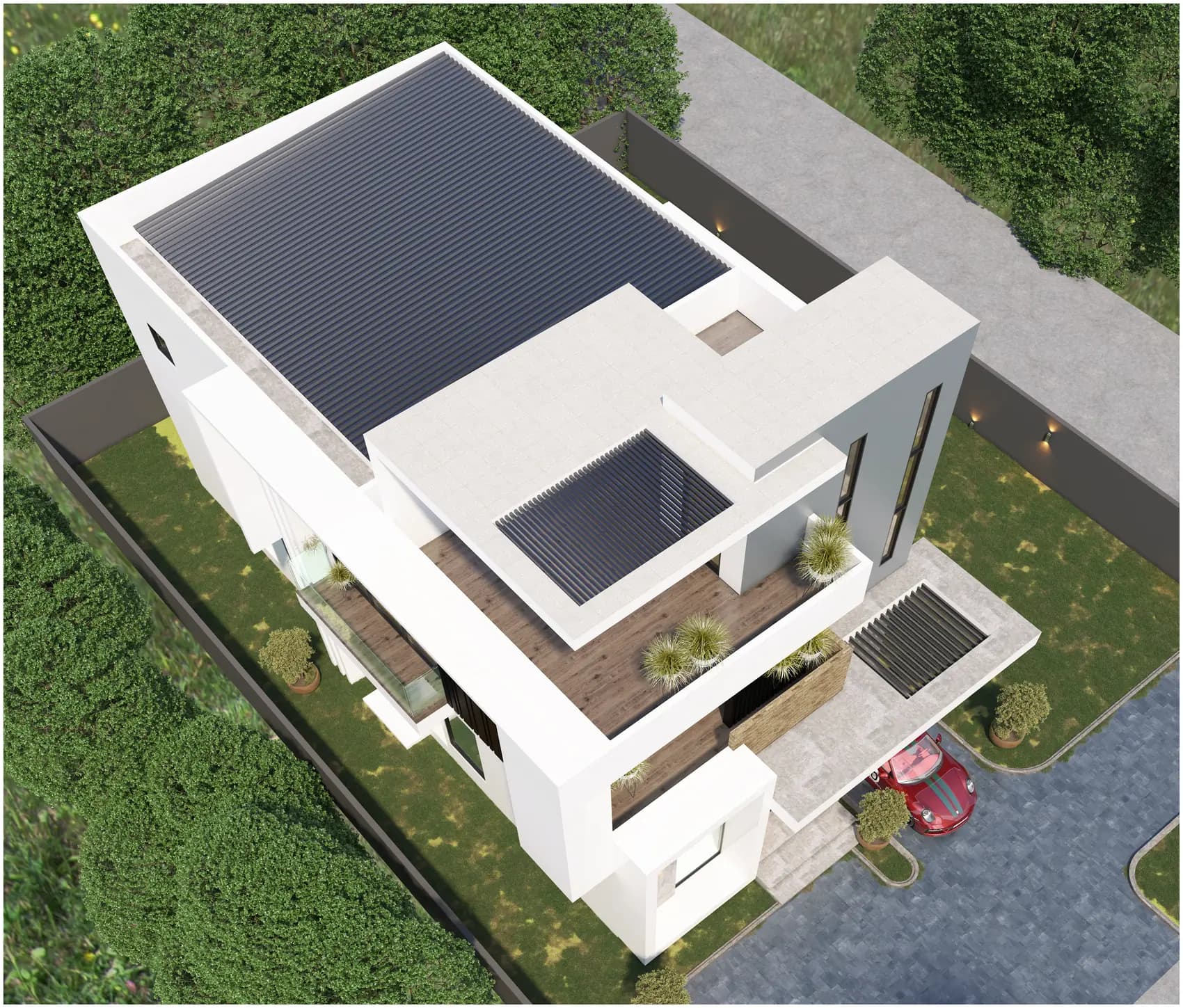 Shifted Planes, Private residence in Dansoman, Accra — view