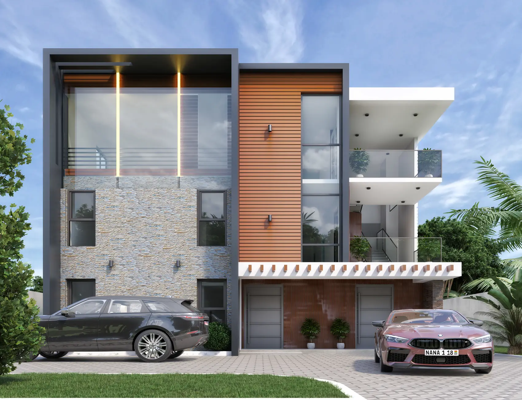 The Tema Stack, Private residence in Community 25, Tema — view